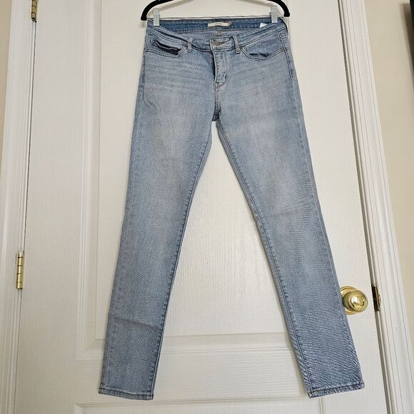 Levis Womens 711 Skinny Jeans- Light Indigo - Picture 2 of 9